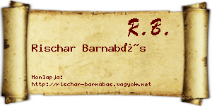 Rischar Barnabás névjegykártya