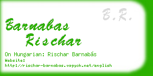 barnabas rischar business card